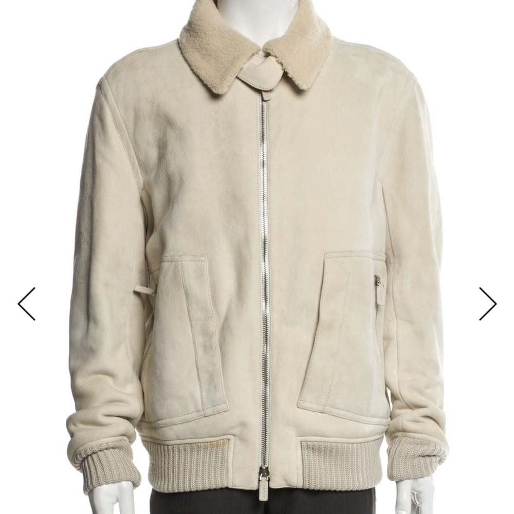 Bally Lambskin & Shearling Moto Jacket – Men’s XS (US 34 / IT 44)